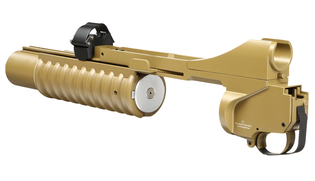 Double Bell M203 40mm Granatwerfer Vollmetall (3in1) Desert Tan - Short Version Bild 11