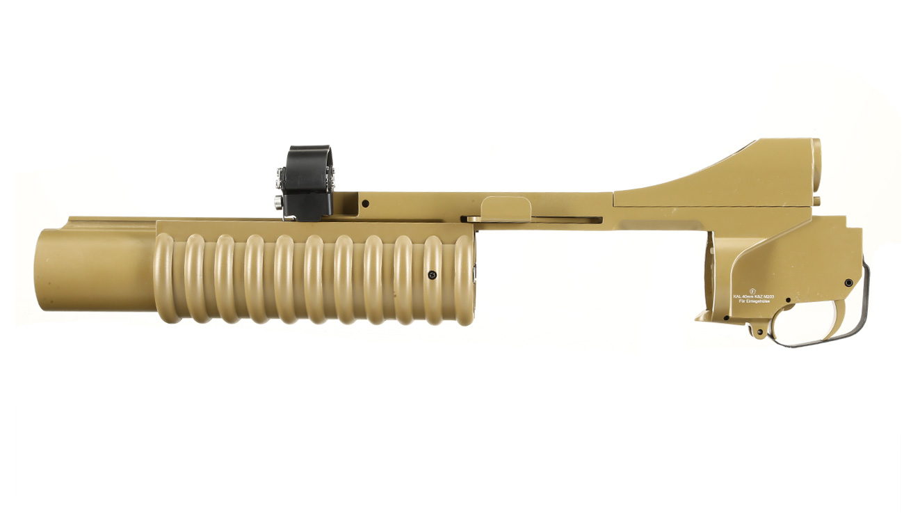 Double Bell M203 40mm Granatwerfer Vollmetall (3in1) Desert Tan - Short Version Bild 5