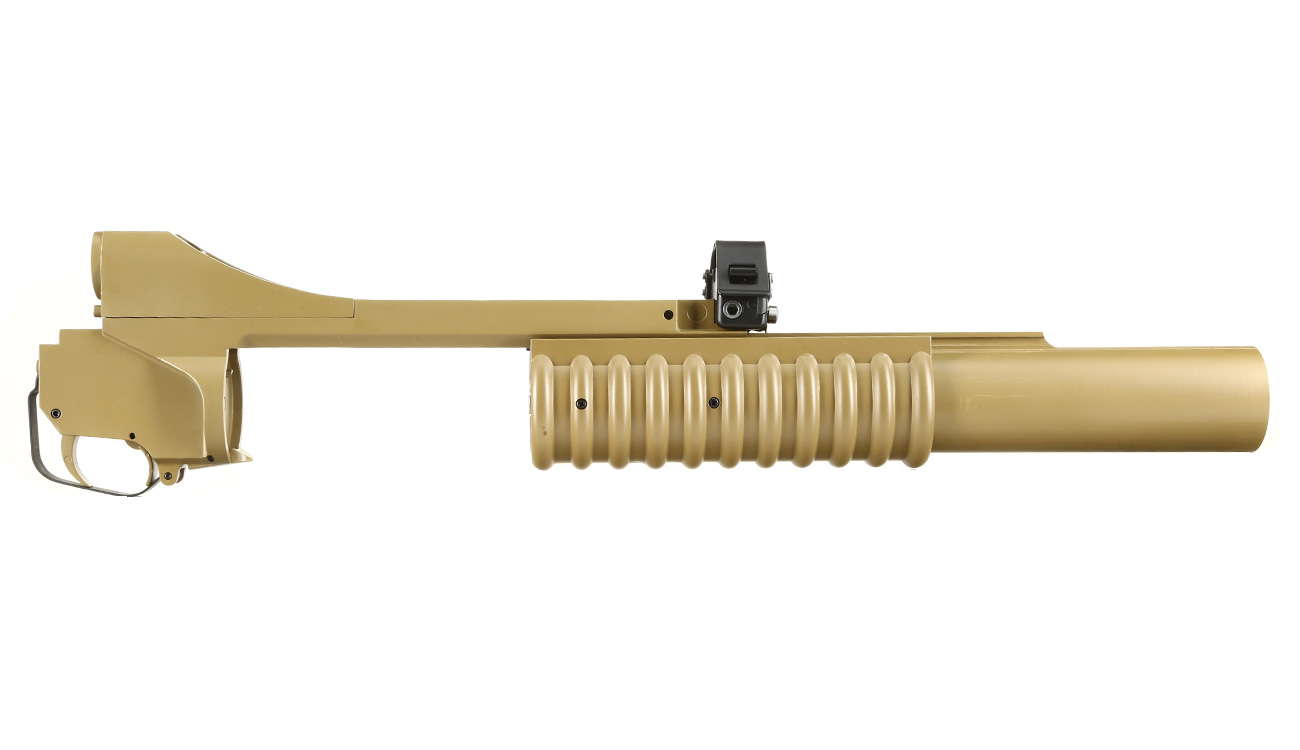 Double Bell M203 40mm Granatwerfer Vollmetall (3in1) Desert Tan - Long Version Bild 6