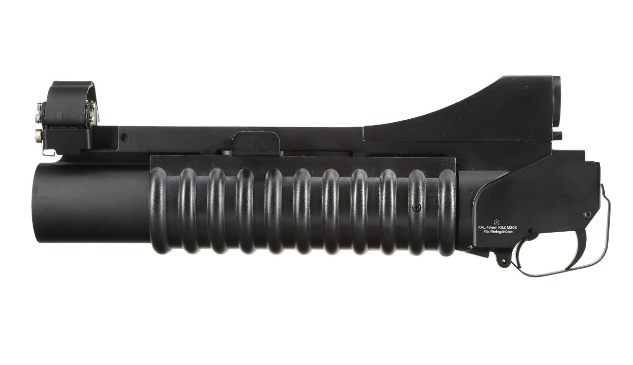 Versandrcklufer Double Bell M203 40mm Granatwerfer Vollmetall (3in1) schwarz - Short Version Bild 1