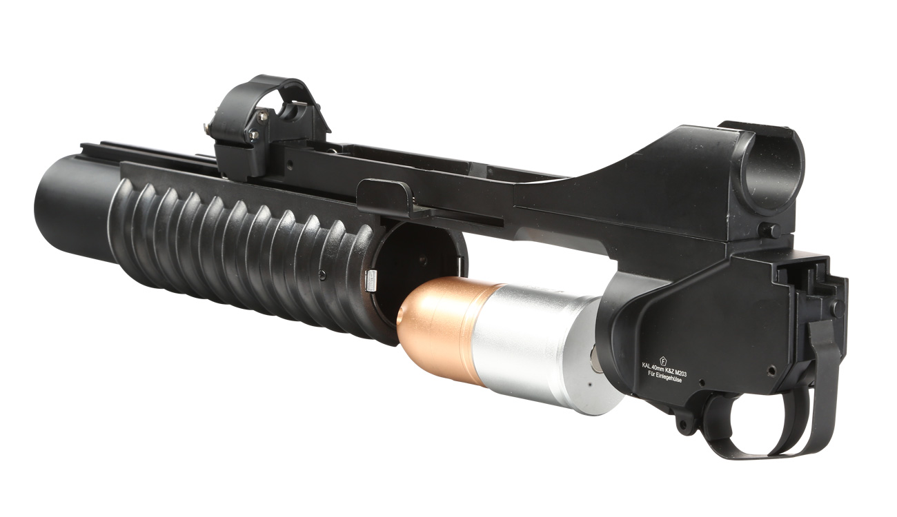 Double Bell M203 40mm Granatwerfer Vollmetall (3in1) schwarz - Short Version Bild 10