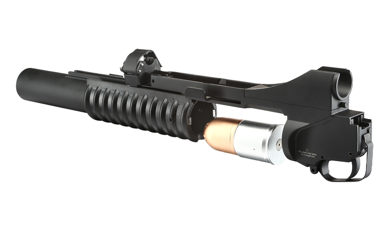 Double Bell M203 40mm Granatwerfer Vollmetall (3in1) schwarz - Long Version Bild 10