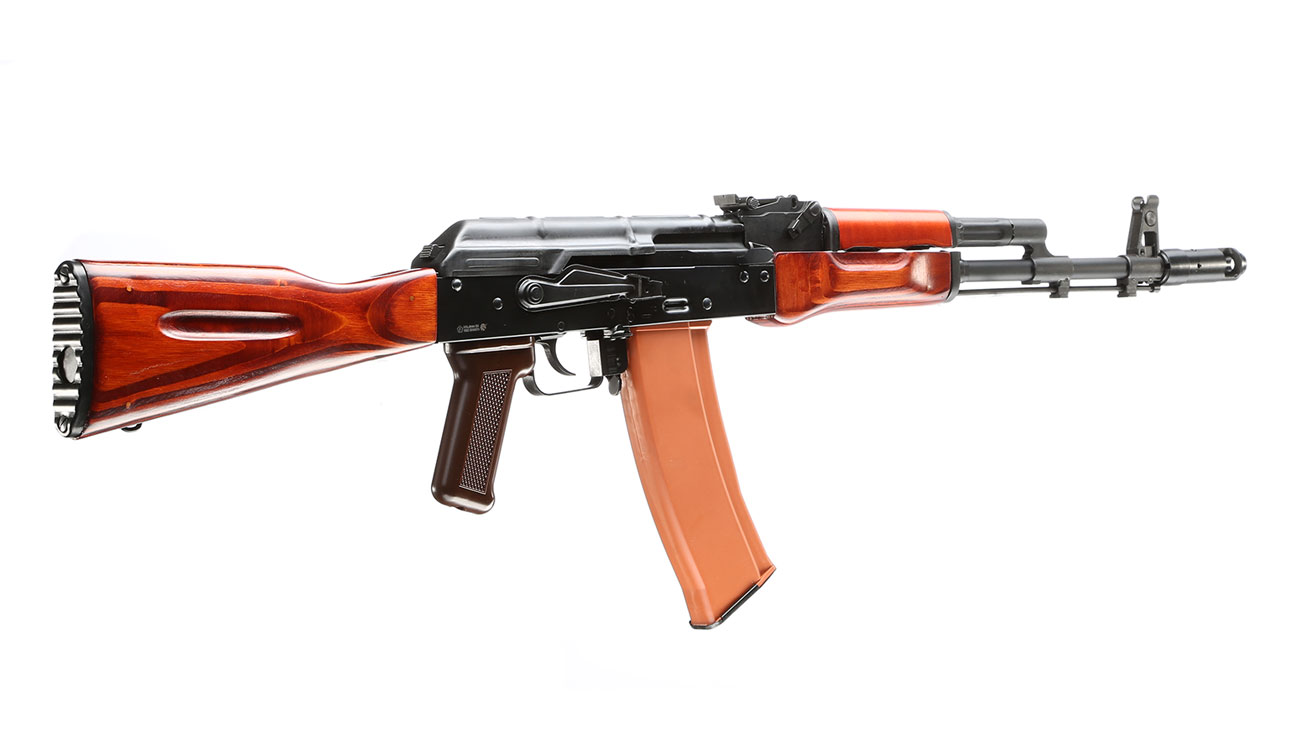 GHK AK-74 Vollmetall Echtholz Gas-Blow-Back 6mm BB schwarz Bild 1