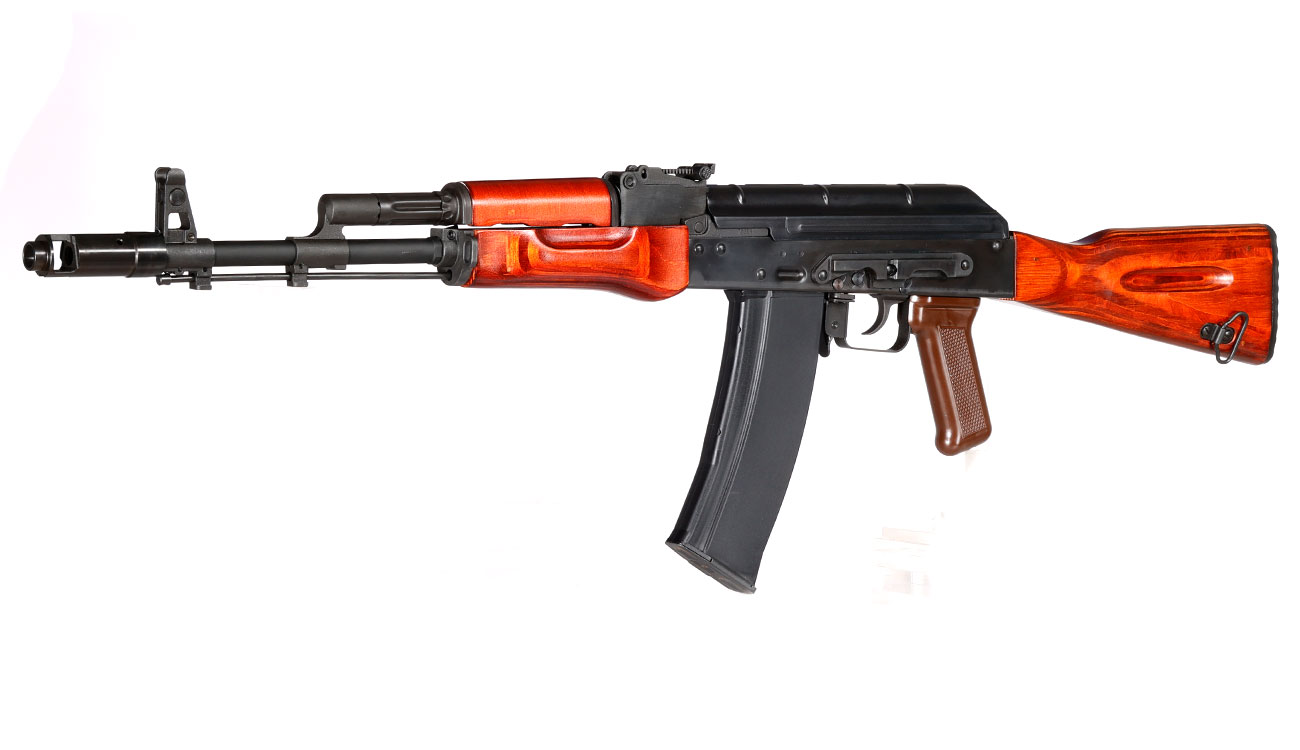 GHK AK-74 Vollmetall Echtholz Gas-Blow-Back 6mm BB schwarz