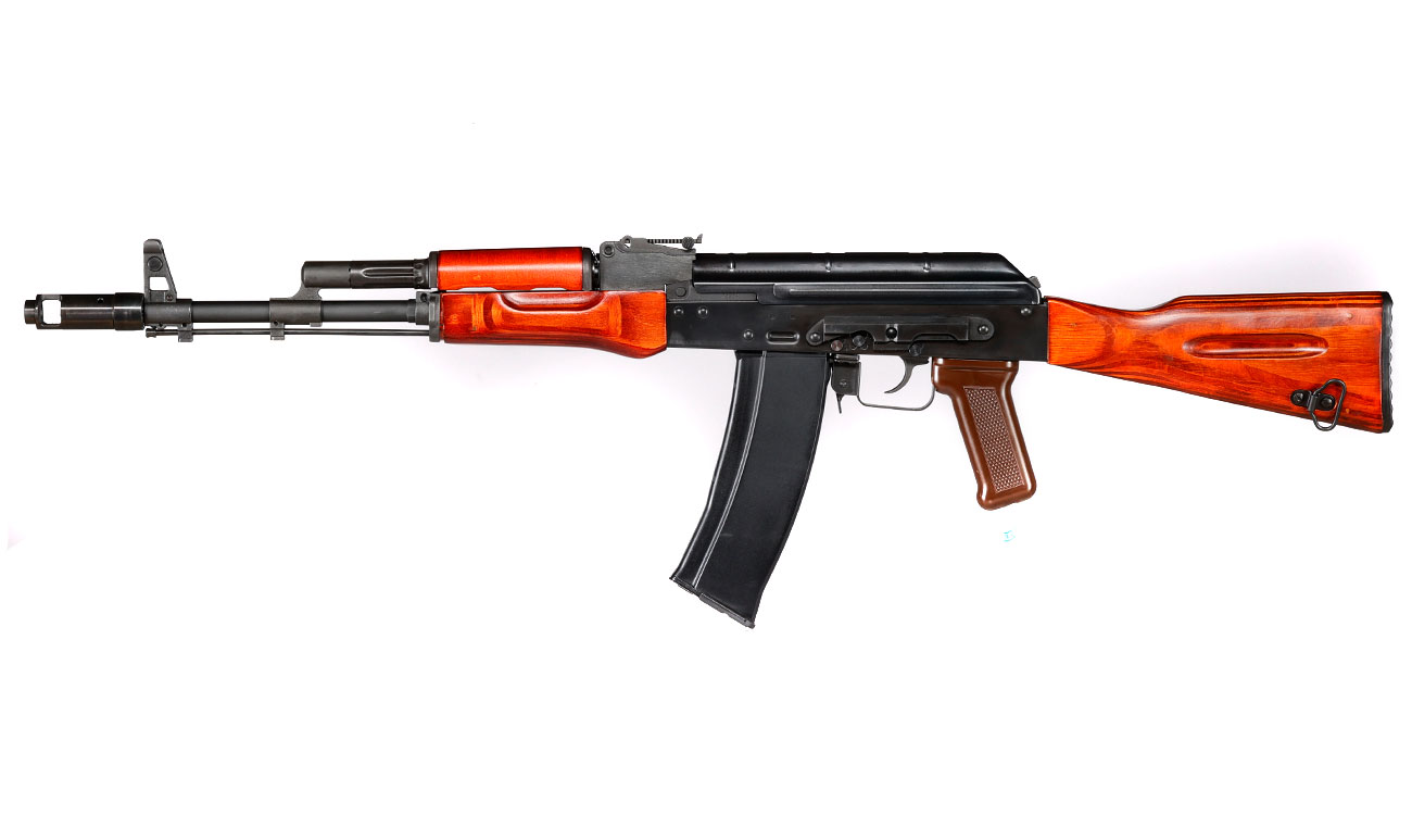 GHK AK-74 Vollmetall Echtholz Gas-Blow-Back 6mm BB schwarz Bild 1
