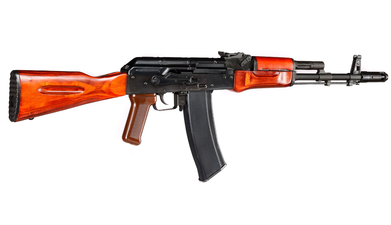 GHK AK-74 Vollmetall Echtholz Gas-Blow-Back 6mm BB schwarz Bild 3