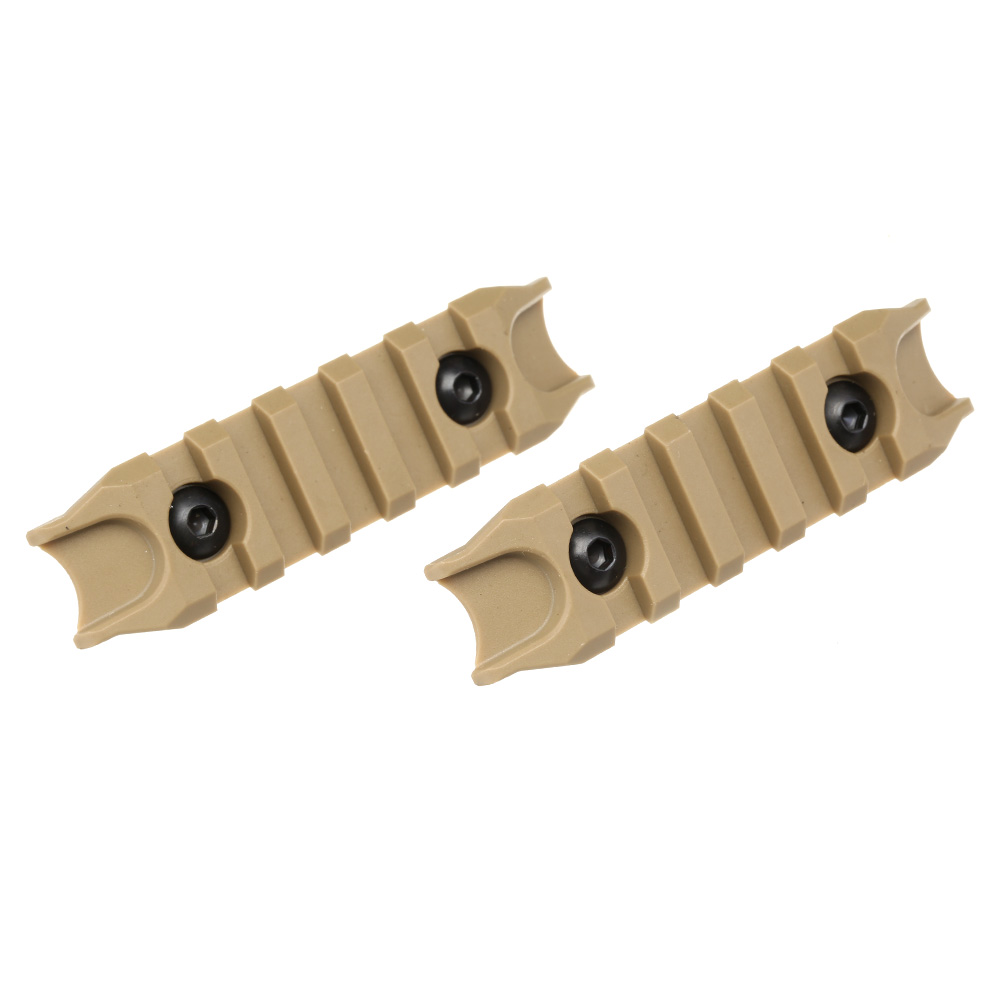 G&G M-Lok 21mm Polymer-Schienen Side-Rail Set 79mm (2 Stck) Desert Tan