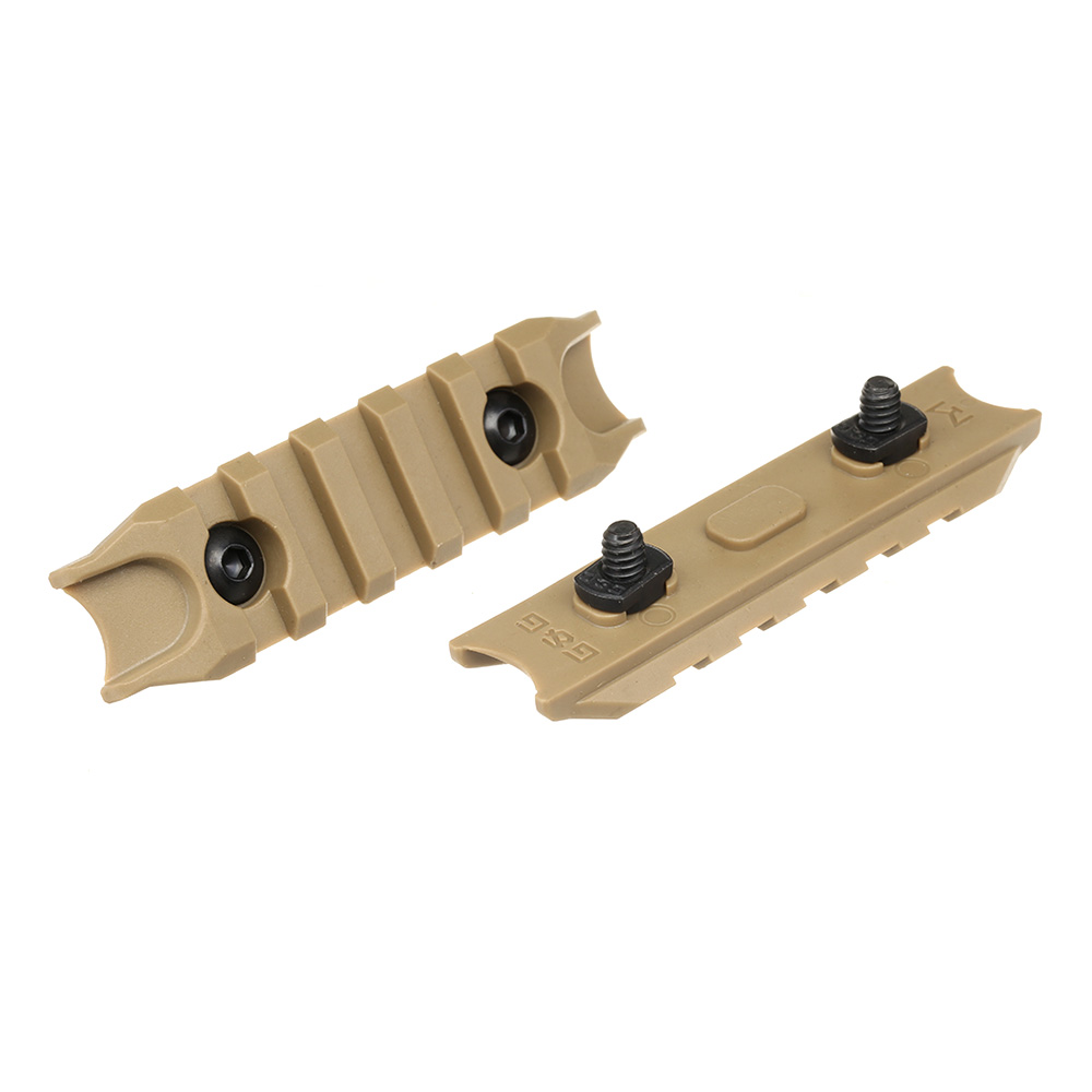 G&G M-Lok 21mm Polymer-Schienen Side-Rail Set 79mm (2 Stck) Desert Tan Bild 1