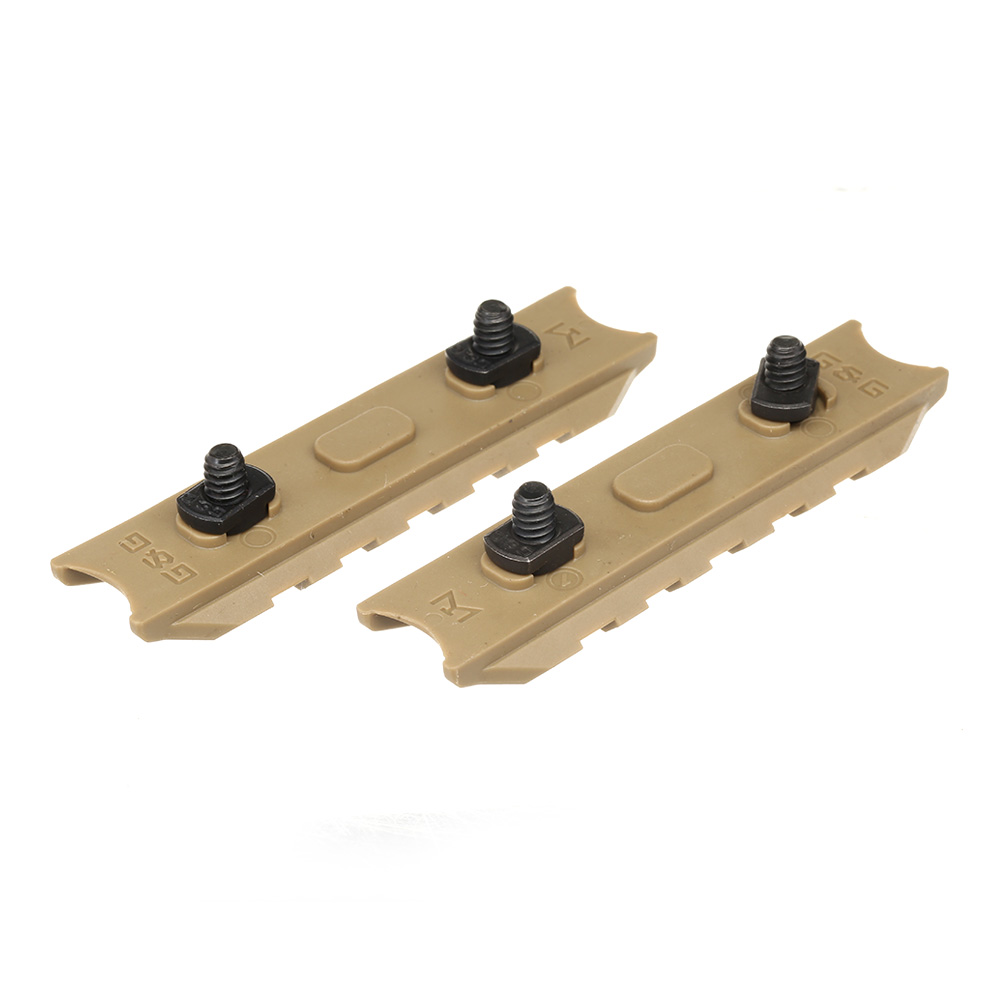 G&G M-Lok 21mm Polymer-Schienen Side-Rail Set 79mm (2 Stck) Desert Tan Bild 2