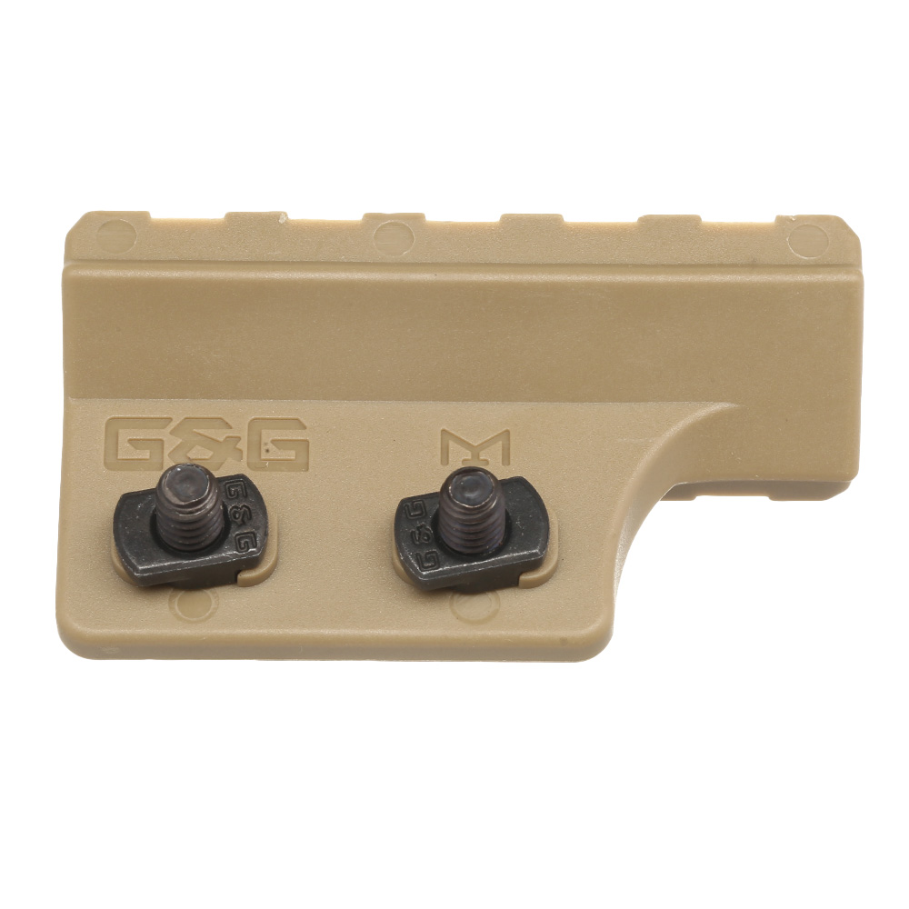 G&G M-Lok 45 Grad Polymer Halterung mit 21mm Schiene Desert Tan Bild 3