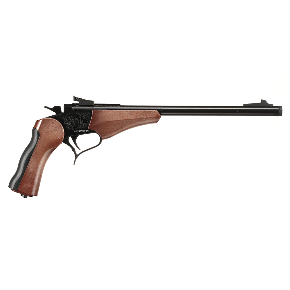 Haw San Contender G2 Pistole Vollmetall CO2 6mm BB schwarz / Holzoptik - Long-Version Bild 2