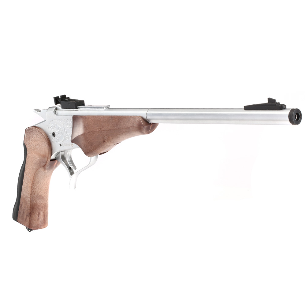 Haw San Contender G2 Pistole Vollmetall CO2 6mm BB silber / Holzoptik - Long-Version Bild 8