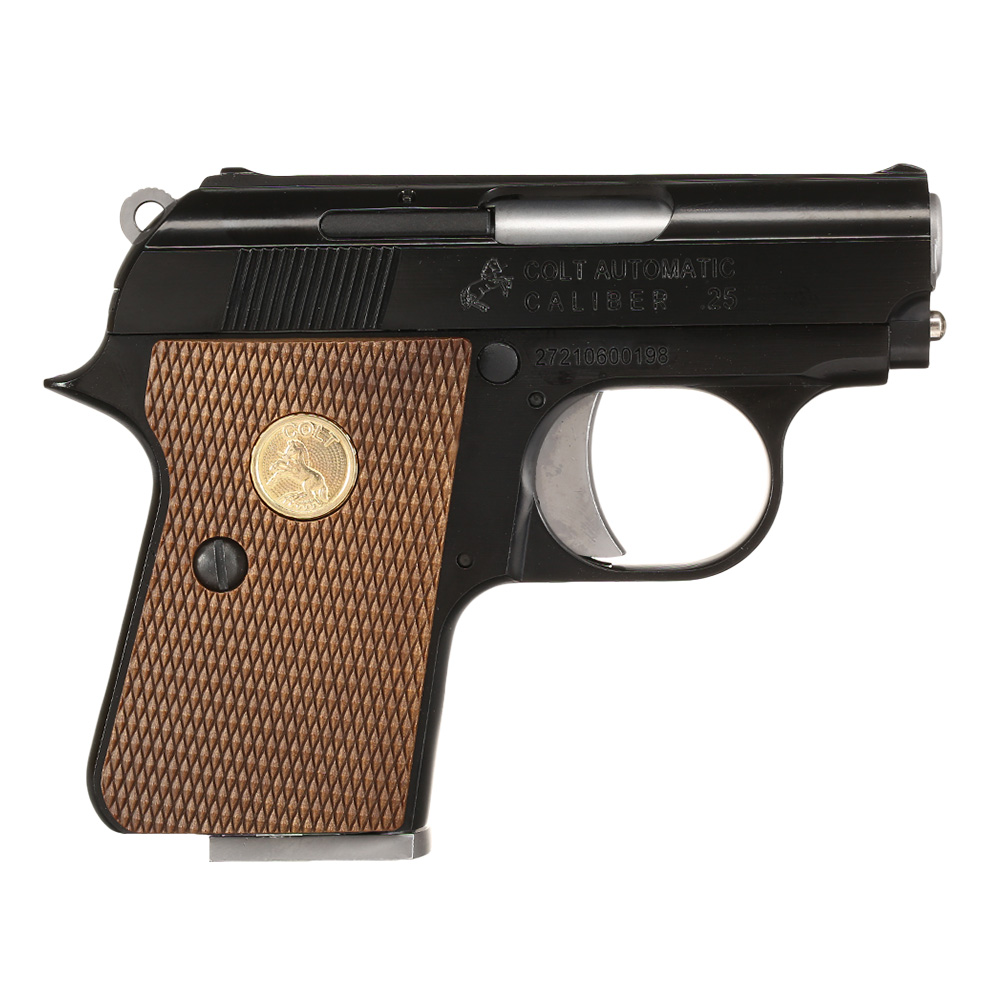 Cybergun / Wei-ETech Colt .25 Vest Pocket Vollmetall GBB 6mm BB schwarz / braun Bild 3