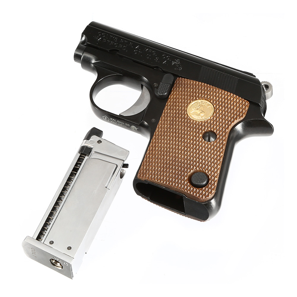 Cybergun / Wei-ETech Colt .25 Vest Pocket Vollmetall GBB 6mm BB schwarz / braun Bild 6