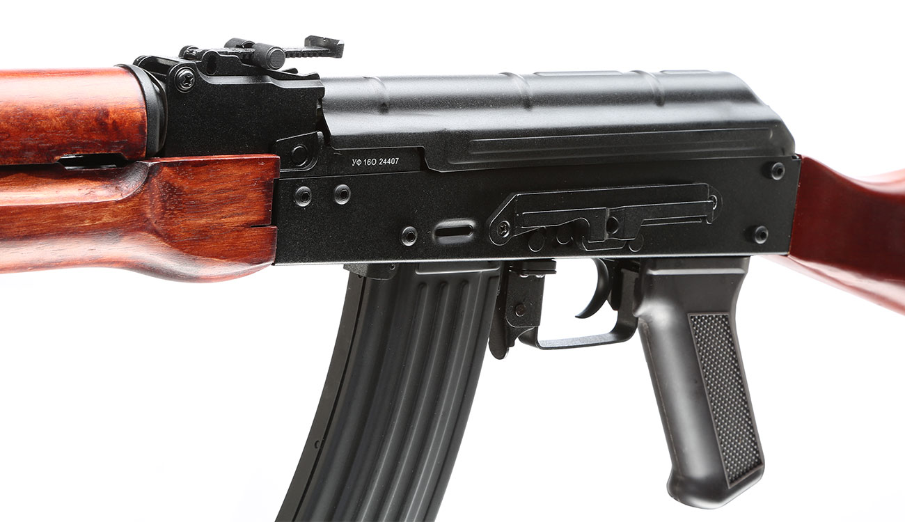 APS AK-74 Vollmetall Echtholz BlowBack S-AEG 6mm BB schwarz Bild 6