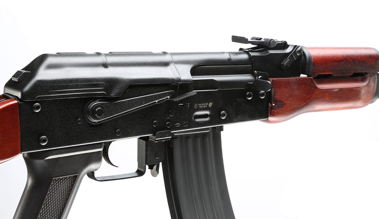 APS AK-74 Vollmetall Echtholz BlowBack S-AEG 6mm BB schwarz Bild 1