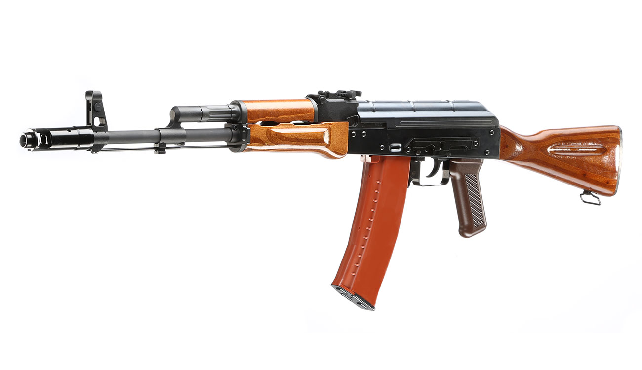 Wei-ETech AK-74 Vollmetall Echtholz AWSS Open-Bolt Gas-Blow-Back 6mm BB schwarz