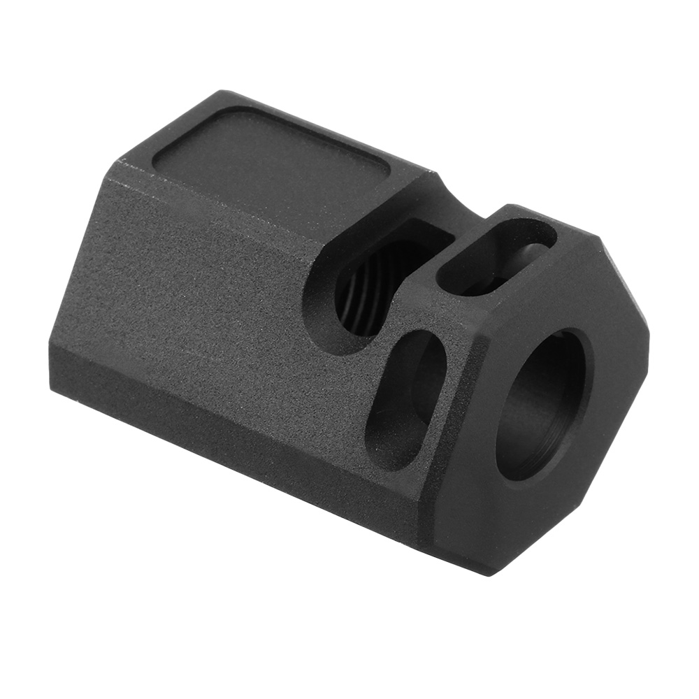 ASG CNC Aluminium Compensator f. CZ P-09 OR CO2BB 14mm- schwarz Bild 1