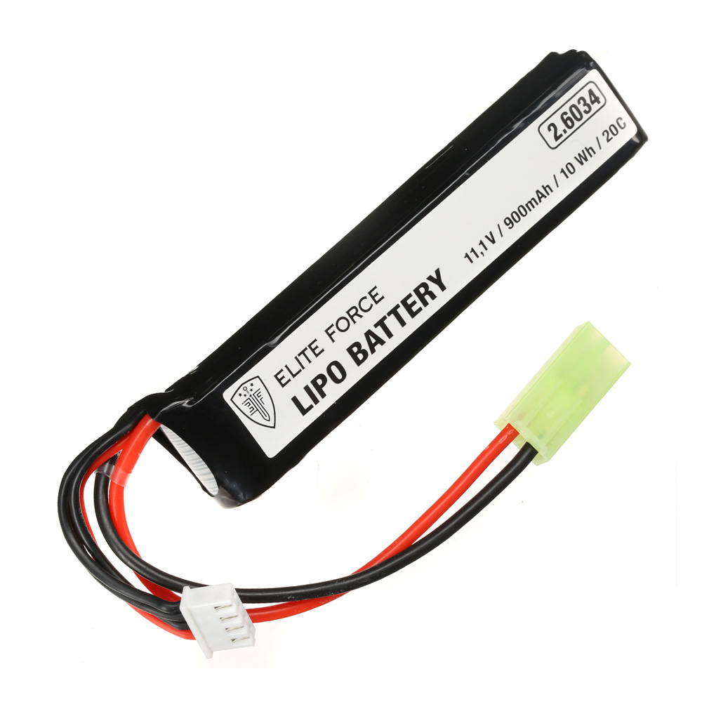 Elite Force LiPo Akku 11,1V 900mAh 20C Stock-Tube Type m. Mini-Tam Anschluss