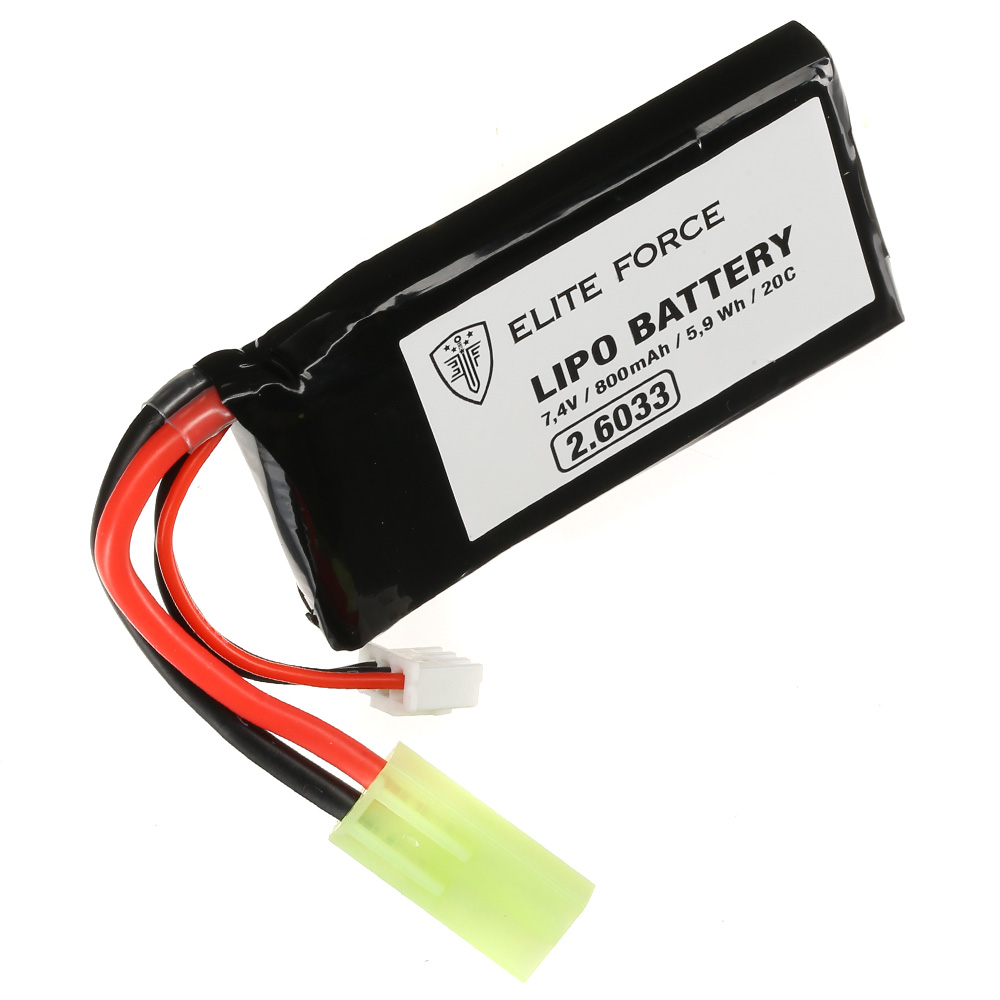 Elite Force LiPo Akku 7,4V 800mAh 20C AN/PEQ-15 Type m. Mini-Tam Anschluss