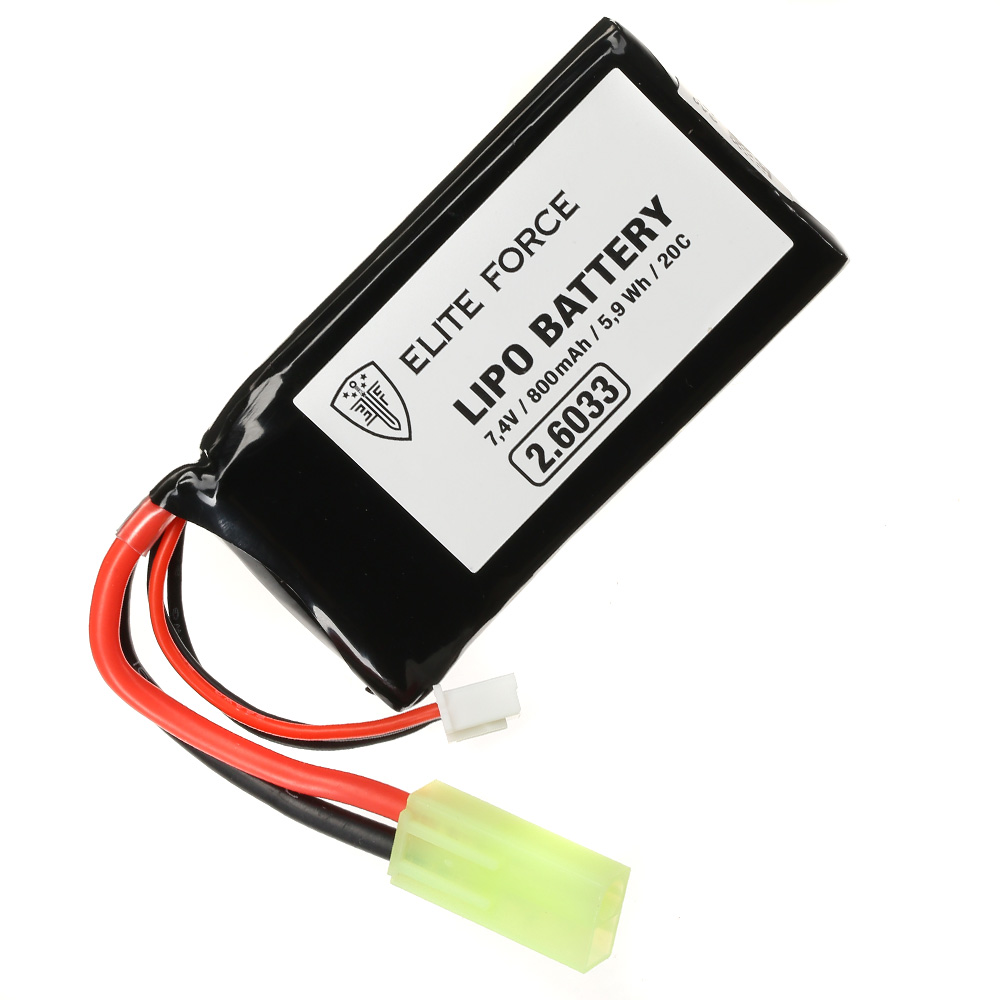 Elite Force LiPo Akku 7,4V 800mAh 20C AN/PEQ-15 Type m. Mini-Tam Anschluss Bild 1