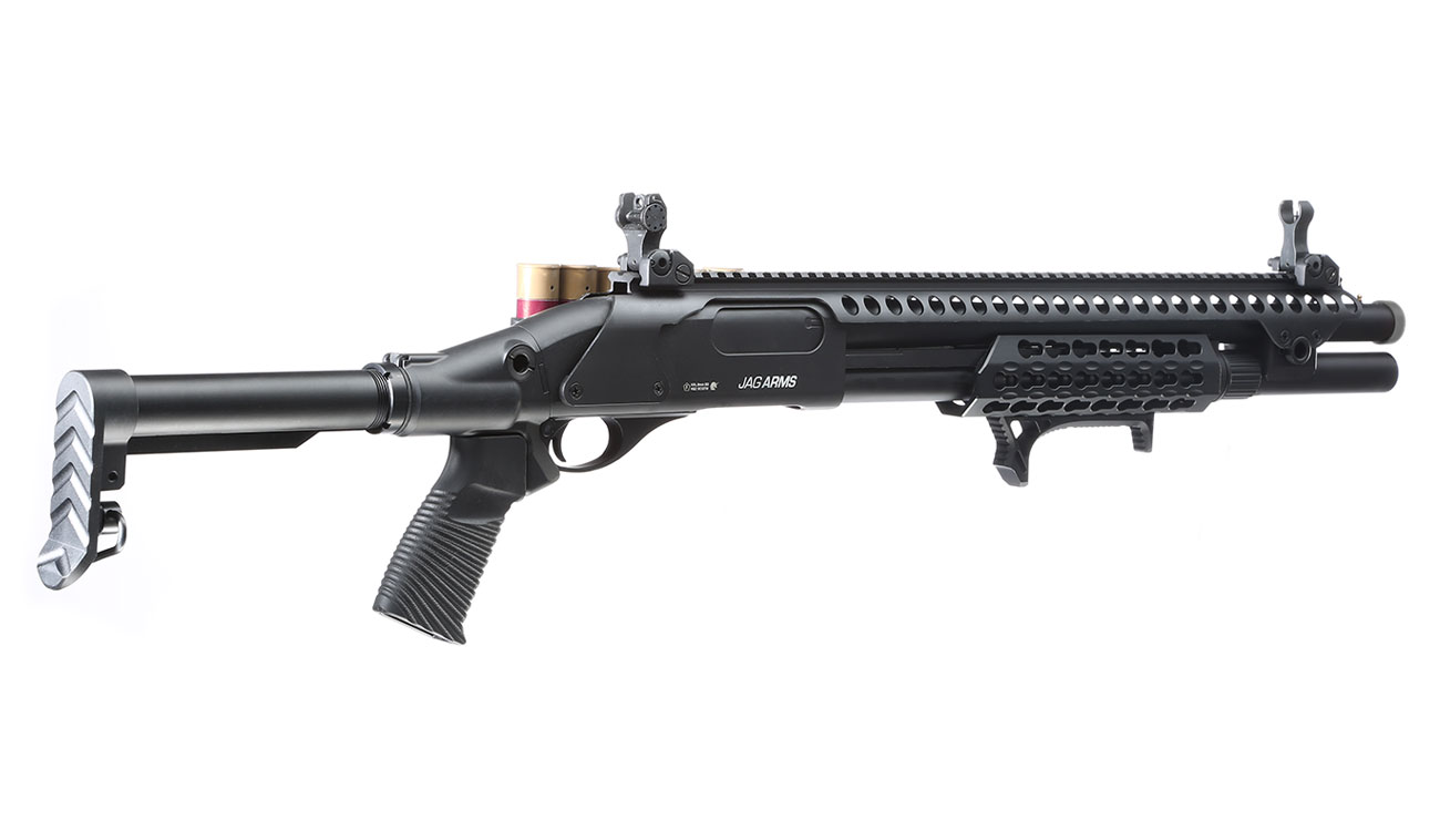 Jag Arms Scattergun SPX Vollmetall Pump Action Gas Shotgun 6mm BB schwarz Bild 3