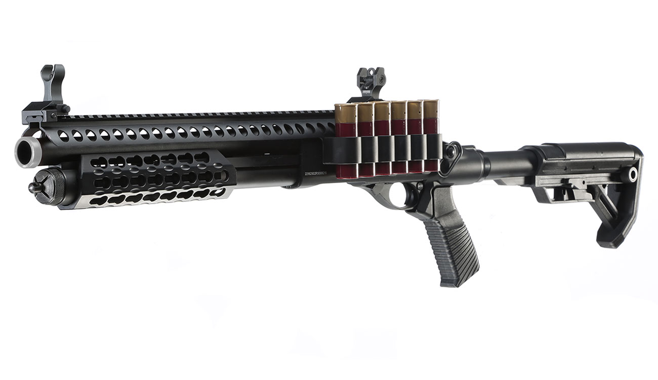 Jag Arms Scattergun SPX2 Vollmetall Pump Action Gas Shotgun 6mm BB schwarz