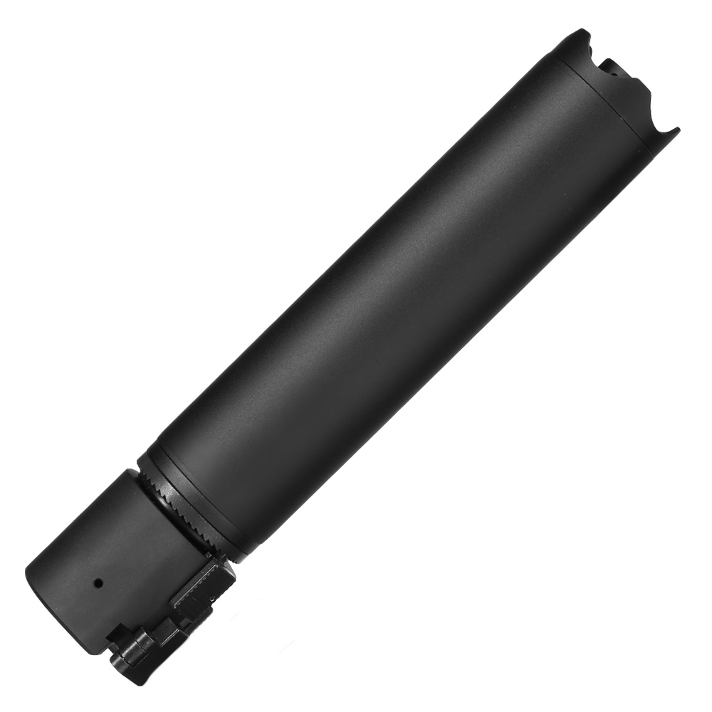ASG B&T Rotex-V 197mm Aluminium Silencer mit Stahl Flash-Hider 14mm- schwarz Bild 2