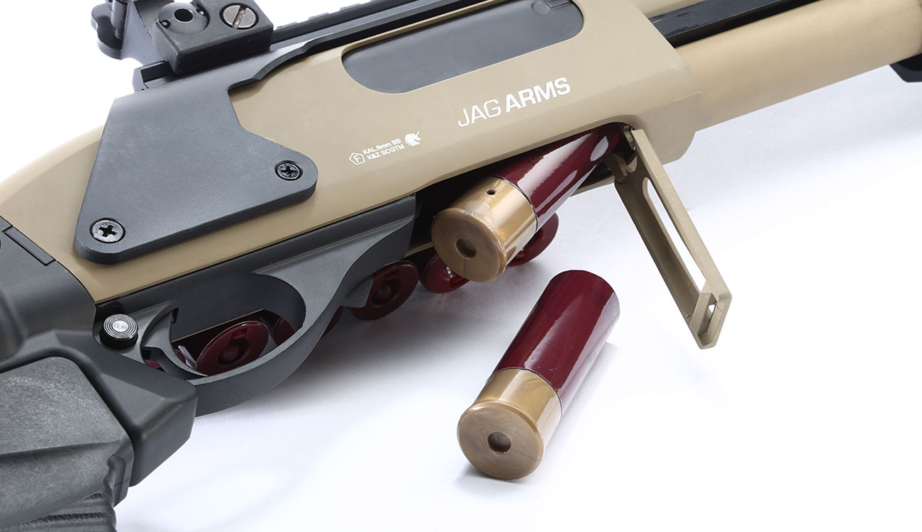 Jag Arms Scattergun SPX2 Vollmetall Pump Action Gas Shotgun 6mm BB tan Bild 10