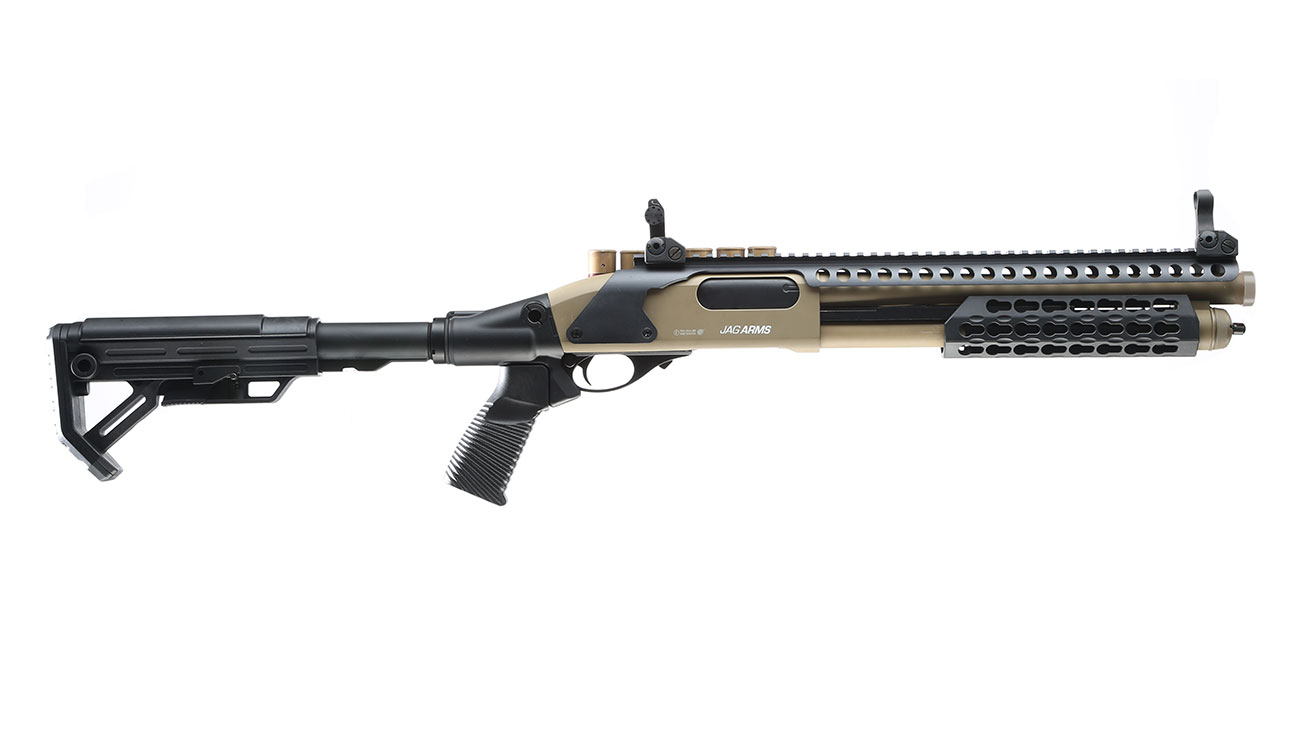 Jag Arms Scattergun SPX2 Vollmetall Pump Action Gas Shotgun 6mm BB tan Bild 2