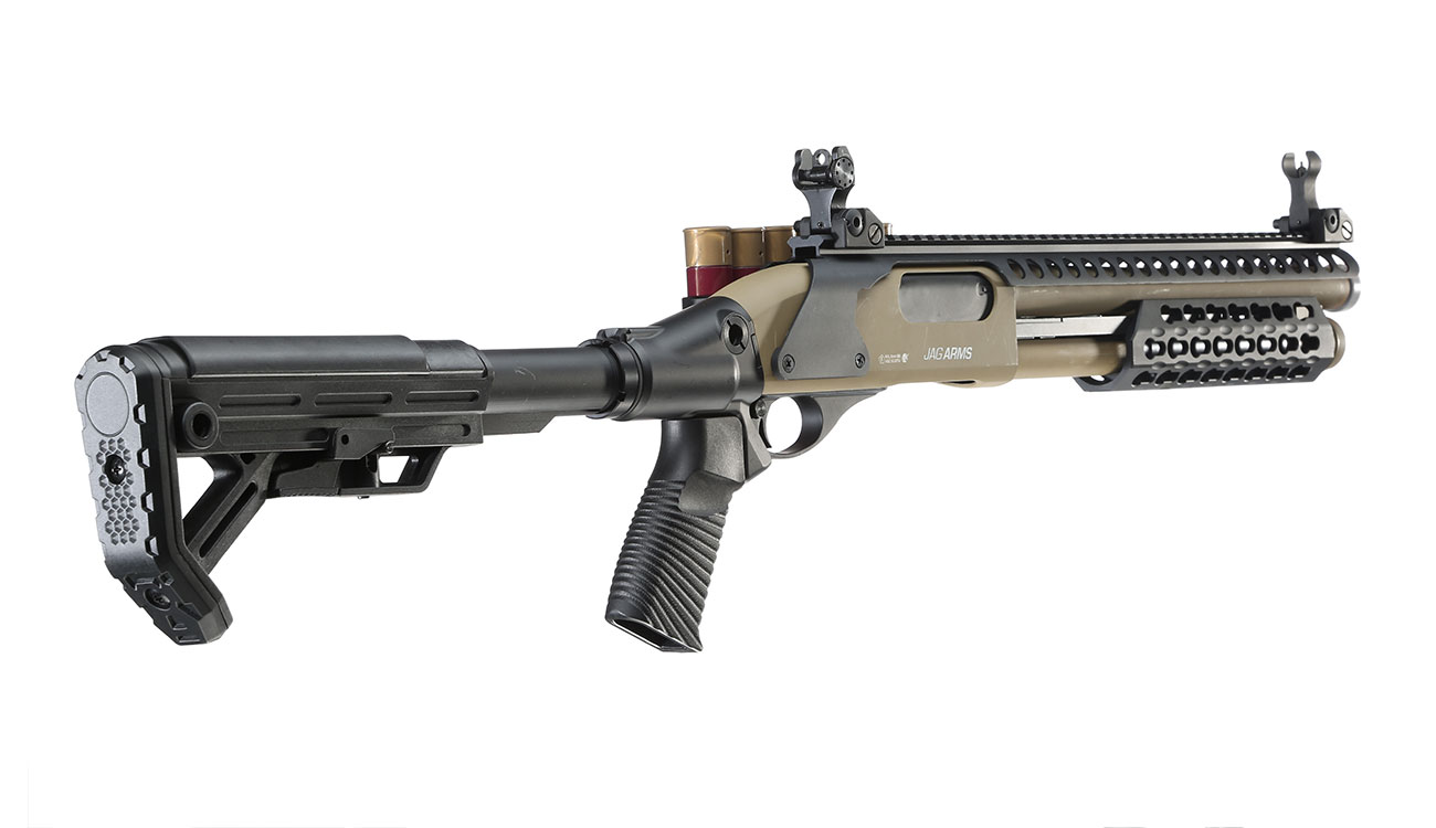 Jag Arms Scattergun SPX2 Vollmetall Pump Action Gas Shotgun 6mm BB tan Bild 3