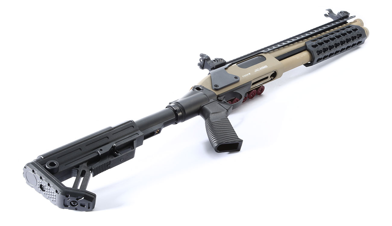 Jag Arms Scattergun SPX2 Vollmetall Pump Action Gas Shotgun 6mm BB tan Bild 4