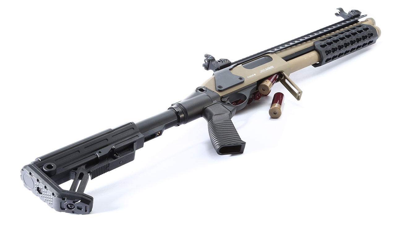 Jag Arms Scattergun SPX2 Vollmetall Pump Action Gas Shotgun 6mm BB tan Bild 5