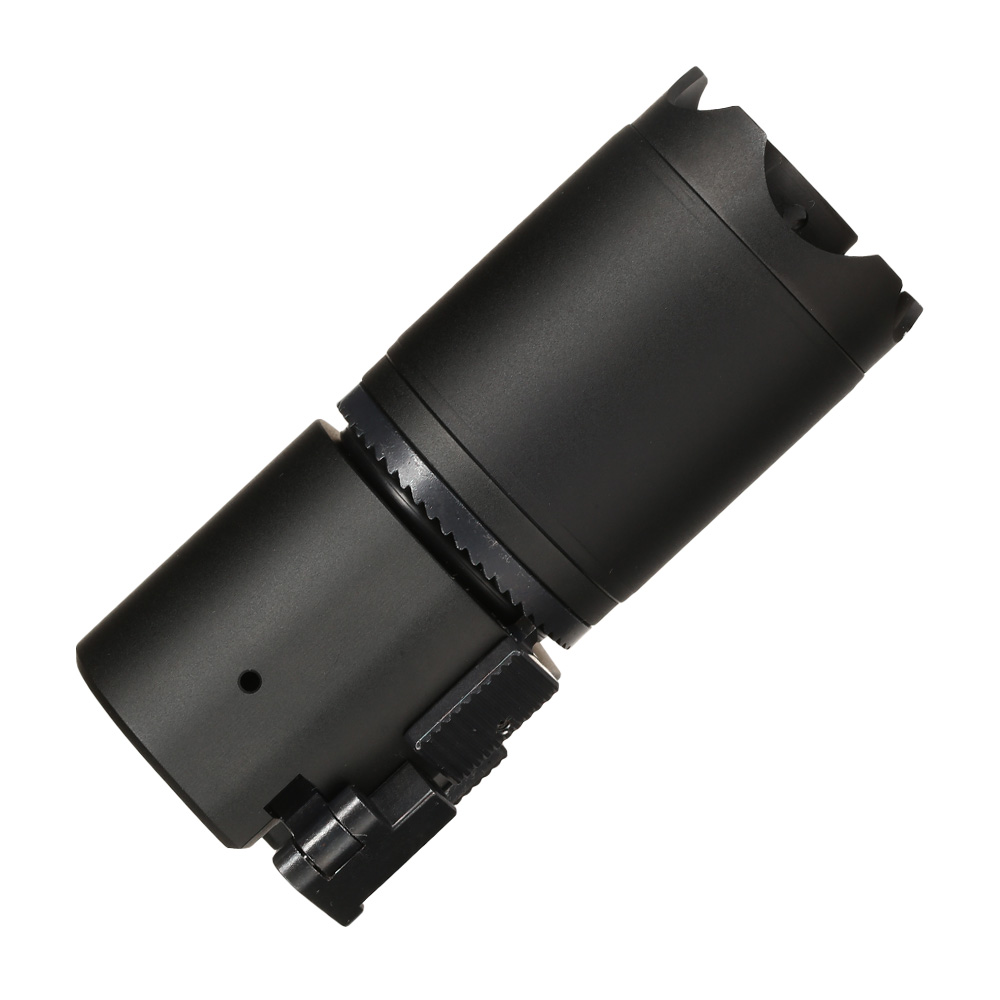 ASG B&T Rotex-V Blast Deflector Aluminium Silencer mit Stahl Flash-Hider 14mm- schwarz Bild 2
