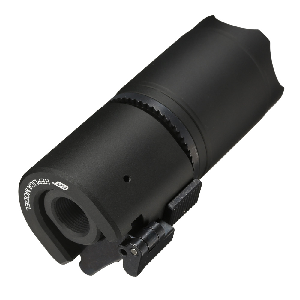 ASG B&T Rotex-V Blast Deflector Aluminium Silencer mit Stahl Flash-Hider 14mm- schwarz Bild 3