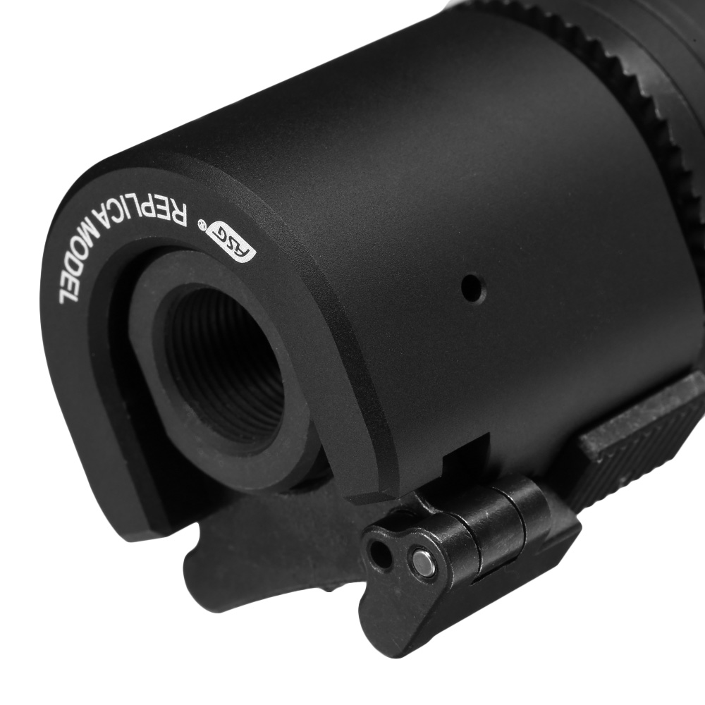 ASG B&T Rotex-V Blast Deflector Aluminium Silencer mit Stahl Flash-Hider 14mm- schwarz Bild 5