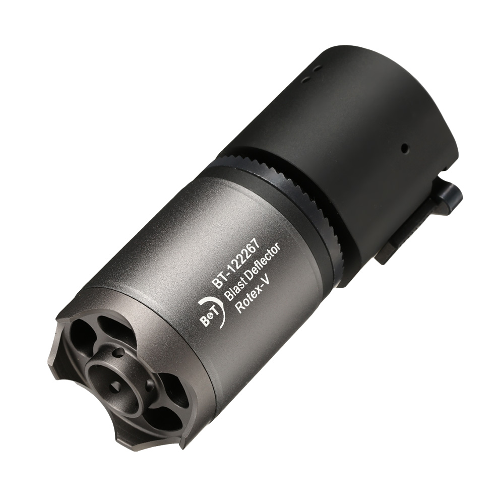 ASG B&T Rotex-V Blast Deflector Aluminium Silencer mit Stahl Flash-Hider 14mm- grau