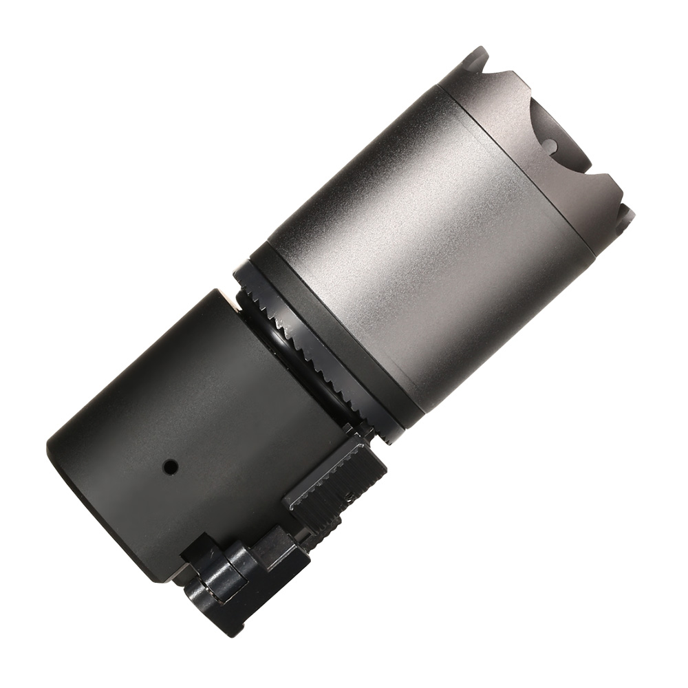 ASG B&T Rotex-V Blast Deflector Aluminium Silencer mit Stahl Flash-Hider 14mm- grau Bild 2