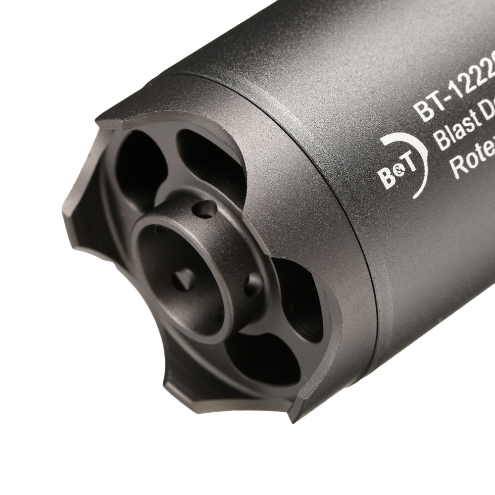 ASG B&T Rotex-V Blast Deflector Aluminium Silencer mit Stahl Flash-Hider 14mm- grau Bild 4
