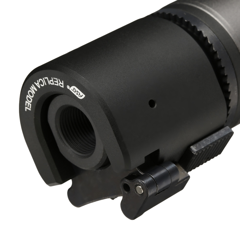 ASG B&T Rotex-V Blast Deflector Aluminium Silencer mit Stahl Flash-Hider 14mm- grau Bild 5