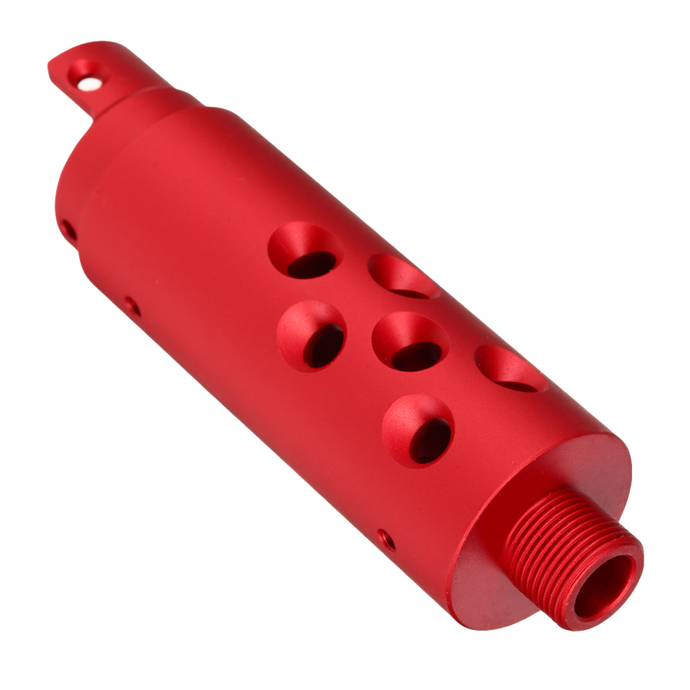 AiRReX Custom-A CNC Aluminium Auenlauf Round f. Action Army AAP-01 rot Bild 1