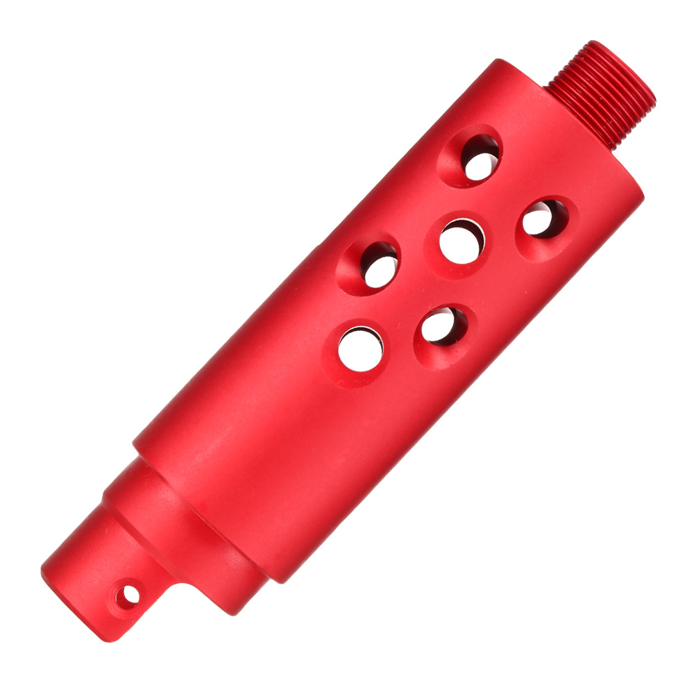 AiRReX Custom-A CNC Aluminium Auenlauf Round f. Action Army AAP-01 rot Bild 3