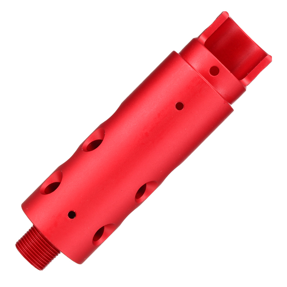 AiRReX Custom-A CNC Aluminium Auenlauf Round f. Action Army AAP-01 rot Bild 4