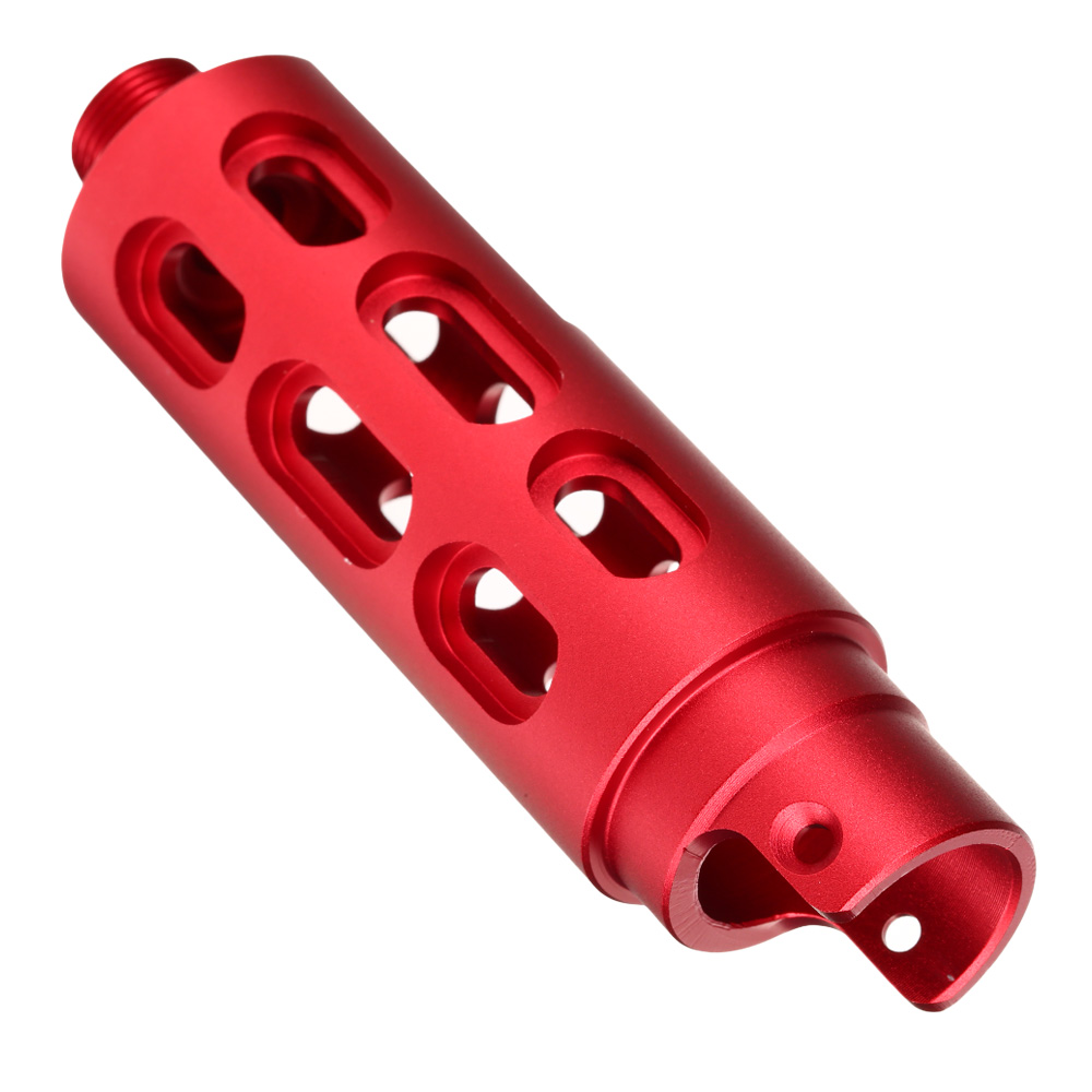 AiRReX Custom-B CNC Aluminium Auenlauf Oval f. Action Army AAP-01 rot Bild 6