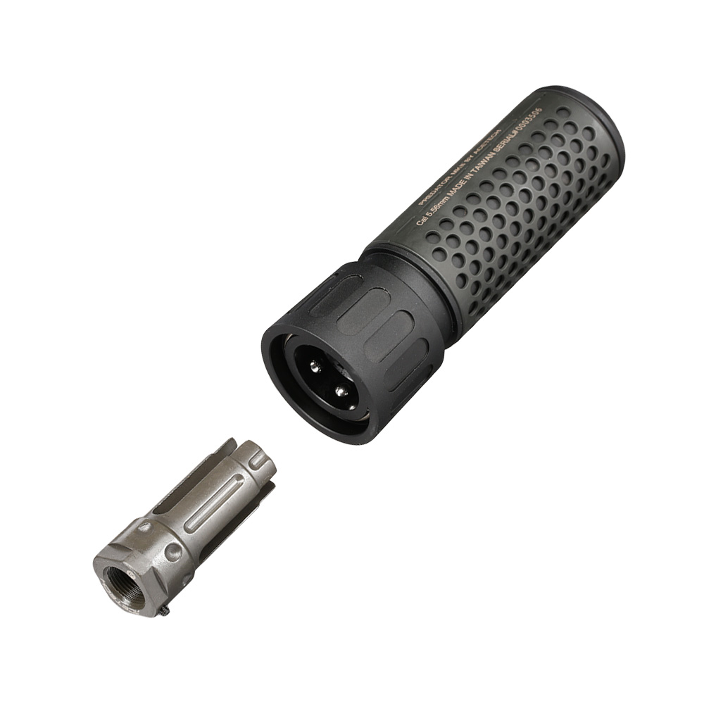 Acetech Predator MK II Suppressor inkl. Brighter C Tracer Unit mit Li-Ion / Stahl Flash-Hider 14mm- schwarz Bild 8