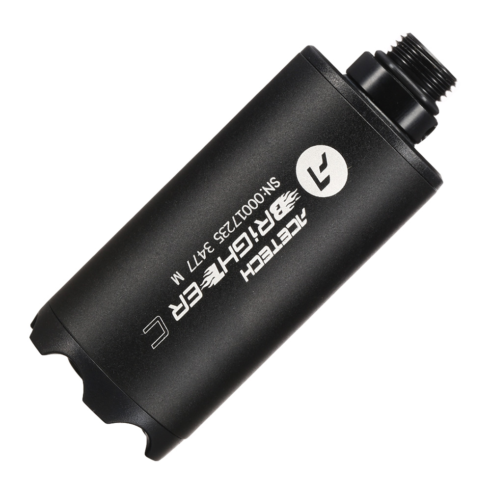 Acetech Brighter C Aluminium Silencer Mini Tracer Unit inkl. LiPo Akku 11mm+ / 14mm- schwarz Bild 3