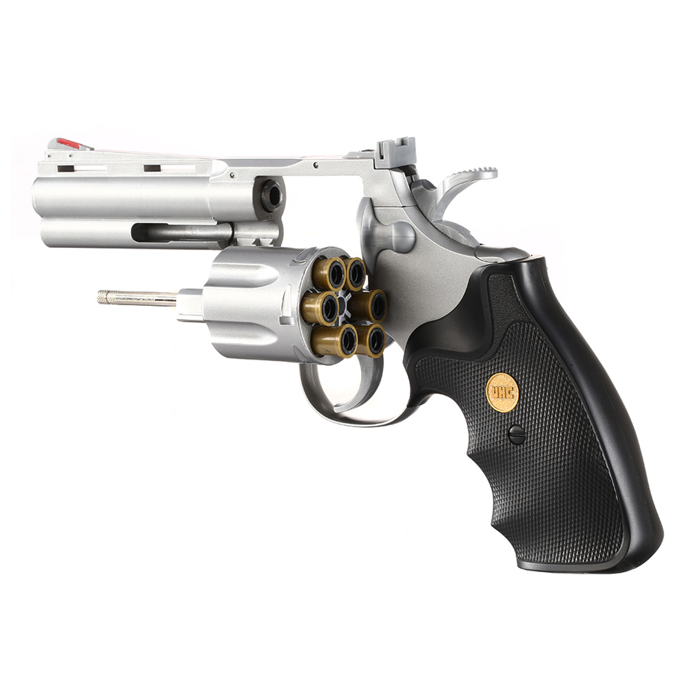 UHC .357 4 Zoll Softair Revolver 6mm BB silber Bild 4