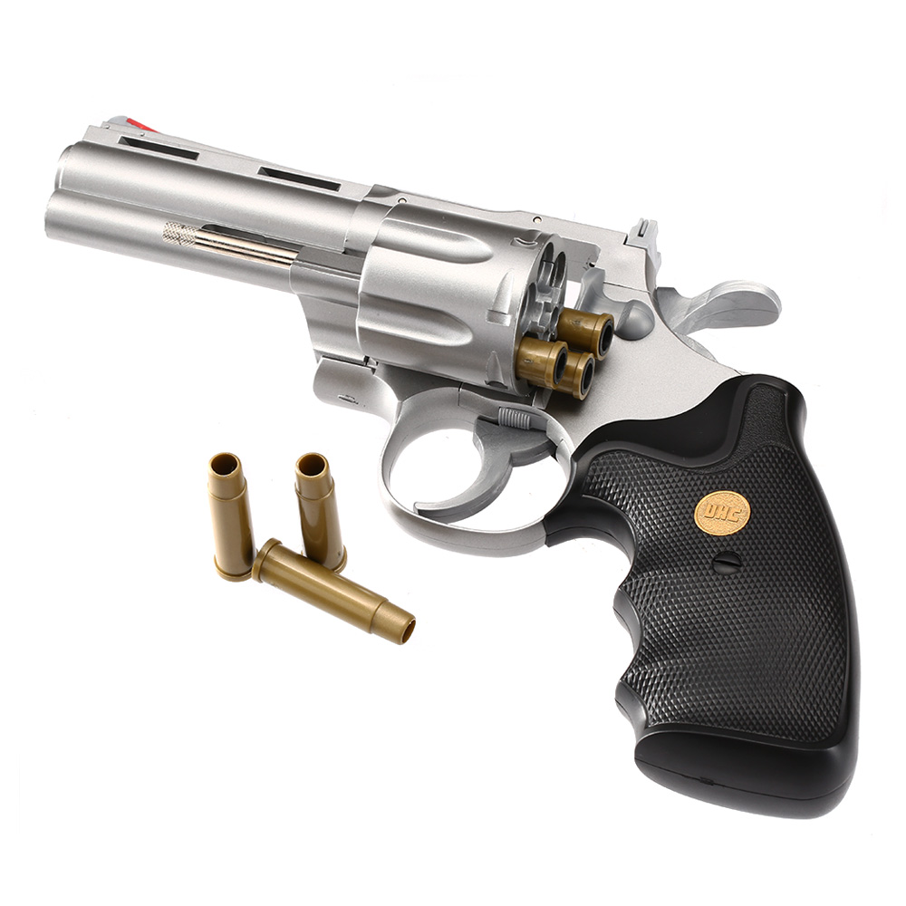 UHC .357 4 Zoll Softair Revolver 6mm BB silber Bild 7