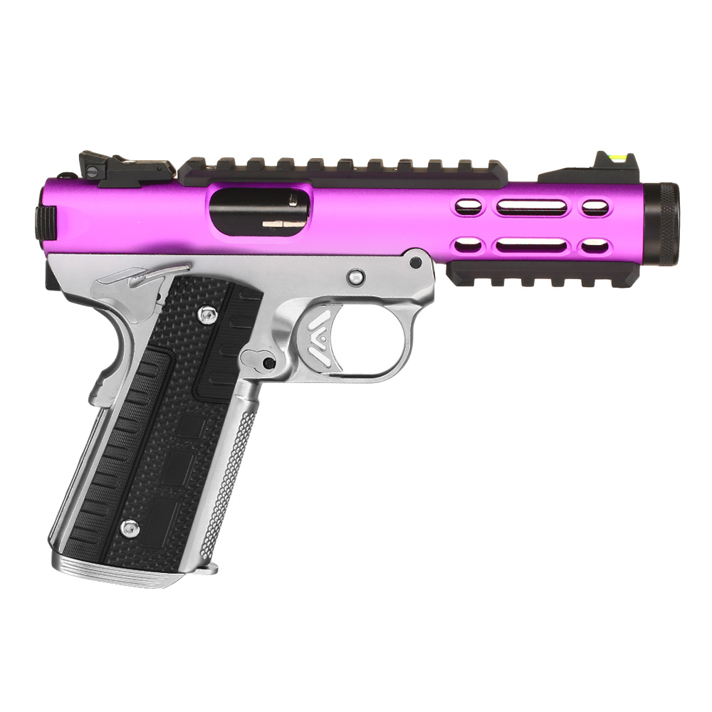 Wei-ETech Galaxy 1911 Vollmetall GBB 6mm BB Satin-Chrome / purple Bild 3