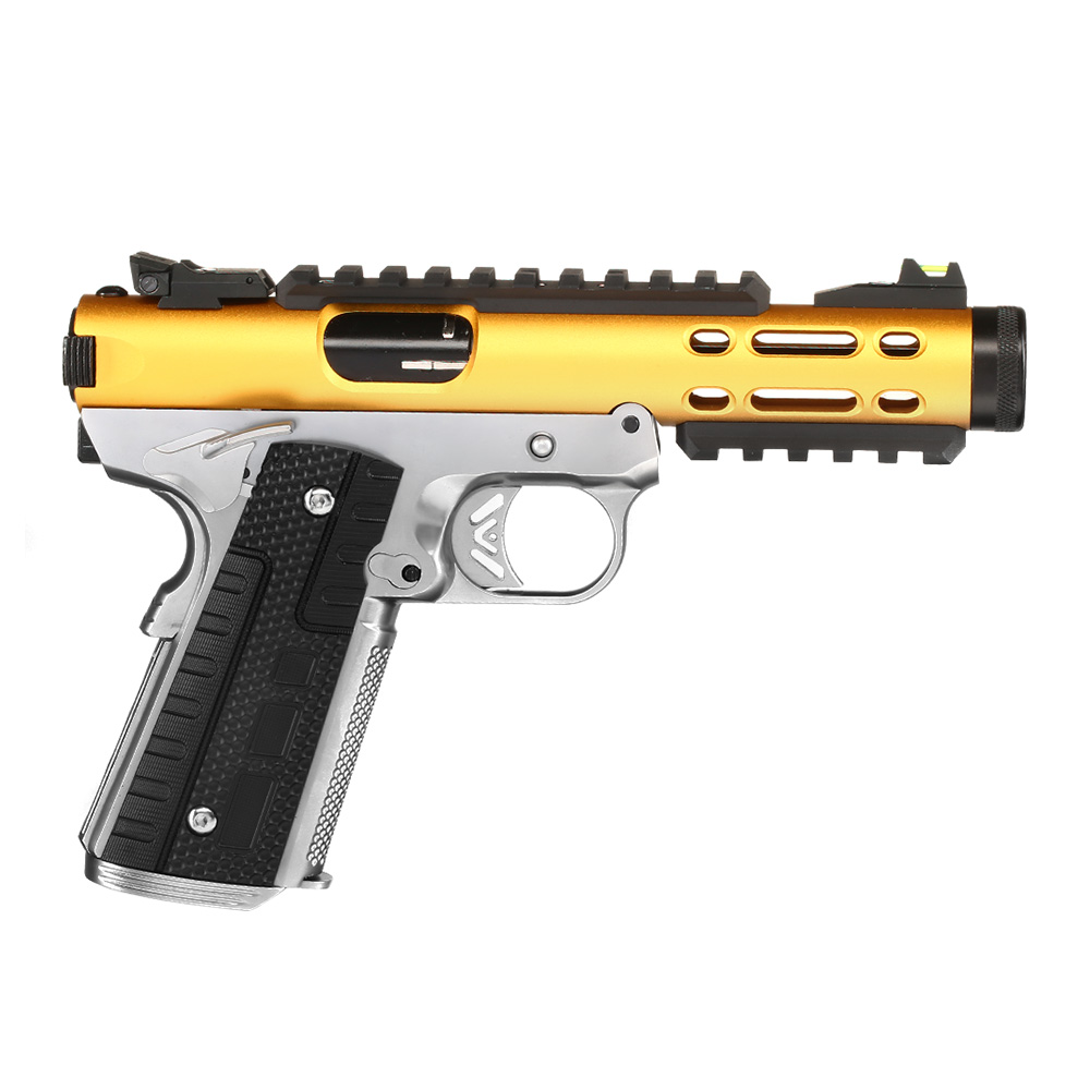 Wei-ETech Galaxy 1911 Vollmetall GBB 6mm BB Satin-Chrome / gold Bild 3